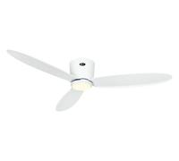 DC Ceiling fan with Remote Flush mount Ceiling Fan with LED Plano White 52