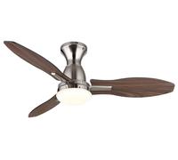 DC Ceiling fan with Remote Gale Nickel 42" Flush mount fan LED Lighting Timer