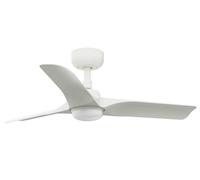 DC Ceiling Fan with Remote Hey White 90cm Quiet Bedroom Fan with LED Lighting [EEK: E]