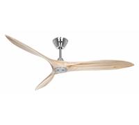 DC ceiling fan with Remote Indoor fan Eco Airscrew Chrome / Wood 152 cm 60"