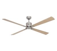 DC ceiling fan with Remote Indoor fan Eco Neo Matt Chrome 152 cm 60" Maple Beech