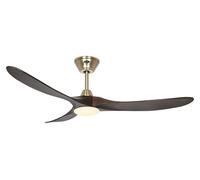 DC Ceiling fan with Remote LED Ceiling Light Dimmer Eco Genuino Brass Walnut [EEK: F]