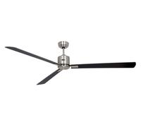DC ceiling fan with Remote Low energy Matt chrome Eco Neo III 180cm Wenge Silver