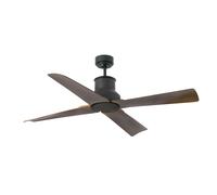 FARO BARCELONA Winche M ceiling fan, IP44, for outdoors, wenge