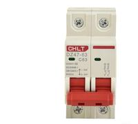 DC Circuit Breaker 500V 2 Pole Double MCB Solar PV with Overcurrent and Short Circuit Protection Type C 10 16 20 32 40 63 Amp for Power Distribution Panels (2P 63A)