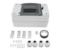 DC Circuit Breaker Box IP66 Rain Proof Outdoor Power Distribution Electrical Box for Solar Battery Switch Industrial Commercial Use ABS PC Material 270 x 123 x 150mm