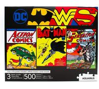DC Comics 3 x 500 Piece Piece Jigsaw Puzzle Aquarius Multi One Size