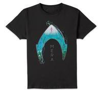 DC Comics Aquaman Mera Logo Men's T-Shirt - Black | Size: 2XL DC Comics Black 2XL