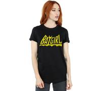Dc Comics Batgirl Logo Cotton Boyfriend T-Shirt In Black Black XXXL
