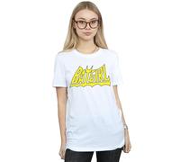 Dc Comics Batgirl Logo Cotton Boyfriend T-Shirt In White White M