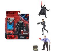 DC Comics, Batman 10cm Action Figure with 3 Accessories and Mystery Card, The Batman Movie Collectible Kids Toys for Boys and Girls Ages 3 and up, STYLES MAY VARY
