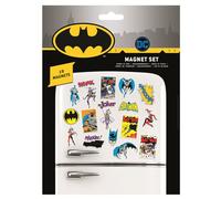 DC Comics Batman 19-Piece Magnet Set (Retro Batman Design) 19 Fridge Magnets for Fridge Decoration or Party Bags - Official Merchandise