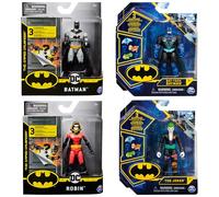 DC Comics BATMAN, 4-Inch Rebirth BATMAN Action Figure with 3 Mystery Accessories, Mission 2