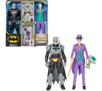 DC Comics, Batman Adventures, Batman vs The Joker Action Figures Set, 2 Figures, 12 Armor Accessories, 12-inch Super Hero Kids Toy for Boys & Girls