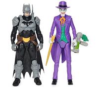 DC Comics, Batman Adventures, Batman vs The Joker Action Figures Set, 2 Figures, 12 Armor Accessories, 12-inch Super Hero Kids Toy for Boys & Girls