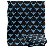 DC comics Batman All Over Logo Nightwing Blanket Multicoloured (One Size)