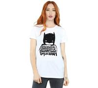 DC Comics Women's Batman Always Be Yourself Cotton Boyfriend T-Shirt in White | Size: Large DC Comics White L