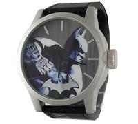 DC Comics Batman Arkham City Men's Black Rubber Watch ARK9006