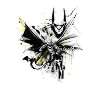 DC Comics Batman Batface Splash T-Shirt in White - 5XL - White