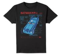 DC Comics Batman Batmobile Unisex T-Shirt - Black | Size: 4XL DC Comics Black 4XL