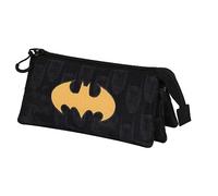 DC Comics Batman Batstyle-ECO Triple Pencil Case, Black, 23 x 11 cm