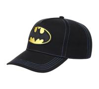 DC Comics Batman Big Print UV A-Frame Adjustable Snapback Cap Black, Black, One size