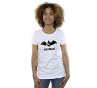 DC Comics Women's Batman Black Stare Logo Cotton T-Shirt in White | Size: Medium DC Comics White M
