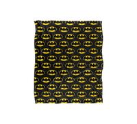 Dc Comics Batman Classic Bat Shield Logo Pattern Blanket 152 X 127 Cm In White White