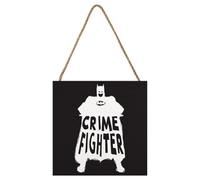 DC comics Batman Crime Fighter Wooden Block Black/white (20Cm X 20Cm)