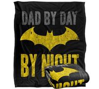 DC comics Batman Dad By Day Logo Blanket Multicoloured (One Size)