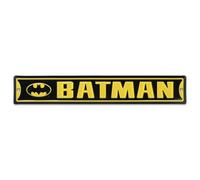DC Comics Batman Embossed Metal Street Sign | Iconic Batman Wall Decor for Bedroom or Movie Room