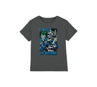 DC Comics Batman & Joker Comic Kids T-Shirt, Charcoal in Grey | Size: 7-8 Years DC Comics Grey 7-8 Years