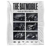 DC comics Batman Live Shots Batmobile Blanket Black/white (152Cm X 127Cm)