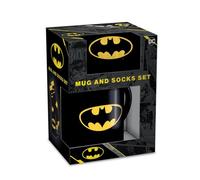 DC comics Batman Logo Mug And Sock Set Black/yellow (One Size)