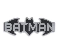 DC Comics Batman Logo Silver Metal Sign | Fun Batman Wall Decor for Man Cave or Movie Room