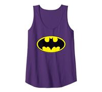 DC Comics Batman Logo Tank Top, Women, Purple, Medium