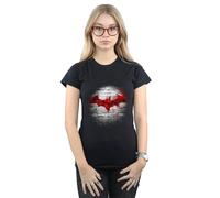 DC Comics Women's Batman Logo Wall Cotton T-Shirt in Black | Size: Large DC Comics Black L