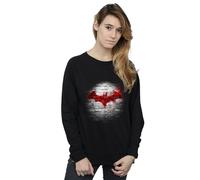 DC Comics Women's Batman Logo Wall Sweatshirt in Black | Size: 2XL DC Comics Black 2XL
