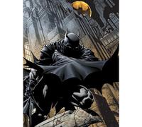 DC comics Batman Night Watch Canvas Print Black/grey/yellow (40Cm X 30Cm)