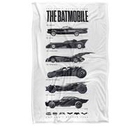 DC comics Batman On Light Batmobile 85Th Anniversary Blanket Multicoloured (152Cm X 127Cm)