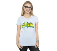 DC Comics Women's Batman Retro Logo Cotton T-Shirt in Grey | Size: XL DC Comics Grey XL
