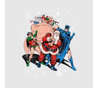 DC Comics Batman Robin Santa Claus Women's Christmas T-Shirt in Grey - 3XL - Grey