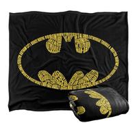 DC comics Batman Script Graphic Logo Blanket Multicoloured (One Size)