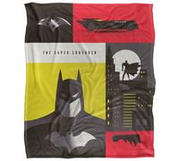 DC comics Batman Silky Icons Soft Touch Blanket Black/red/yellow (One Size)
