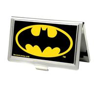 DC Comics Batman Stylish Business Card Holder Wallet, Multi Card Metal Case with RFID Blocking, Small 3.7" x 2.5"