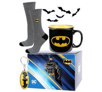 DC Comics Batman Superman Mens Socks + Mug + Keychain Funny Gifts Men Cotton Sock Funky Gift 6.5-10.5 Batman
