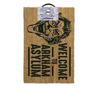DC Comics Batman The Joker "Welcome To Arkham Asylum" Door Mat, Polyurethane, Brown, 60 x 40 x 1.5 cm