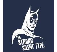 DC Comics Batman The Strong Silent Type T-Shirt in Navy - XXL