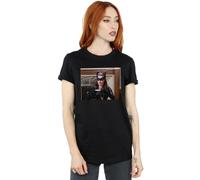 Dc Comics Batman Tv Series Catwoman Photo Cotton Boyfriend T-Shirt In Black Black XXXL