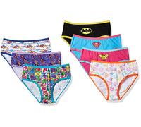 DC Comics Big Girls Justice League Logo 7 Pack Panty, Assorted, 6